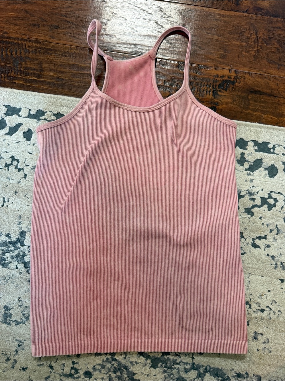 Women’s Ribbed Pink Tank Top
